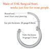 L7L7WM 20g 8mm Silver 316L Surgical Steel Endless Hoop Earrings Nose Rings Hinged Segment Rings Septum Rings Cartilage Earrings 20 gauge Conch Daith Helix Rook Tragus Piercing Jewelry Lip Rings