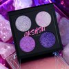 GKSHSU Chameleon Face Highlighter Palette, Multichrome Eyeshadow Shimmer Pigmented Powder, Holographic Sparkle Rainbow Highlighter Eye Makeup (Purple)