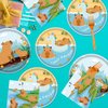 Rakuto Capybara Birthday Party Decorations - 96PCS Capybara Plates and Napkins Forks Disposable Cute Capybara Plates Animals Themed Dinnerware Set Party Decorations Tableware Supplies Serve 24
