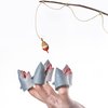 AQKILO Shark Finger Puppet Set, Animals Puppet Show Theater Props, Novelty Toys Weird Stuff Gifts, 5Pcs