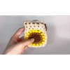 Hug & Love Handmade Crochet Finished Sunflower Soap Bags, Natural Cotton Soap Savers for Bar Soap, Foaming and Drying The Soap