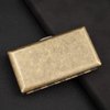 Retro Cigarette Case Victorian Style Metal Holder for Regular, King and 100's Size Credit Card Holder, Small with Etched Pattern (ET-S100, Antique Brass)