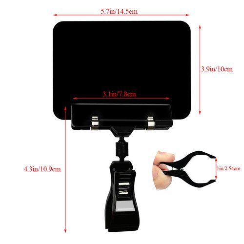 Ayuanb Mini Plastic Chalkboard Sign with Clip, 10 PCS 5.7 x 3.9 Inch Erasable Blackboard Price Tags for Supermarket Retail Store Clothing Rack Merchandise Shelf Basket