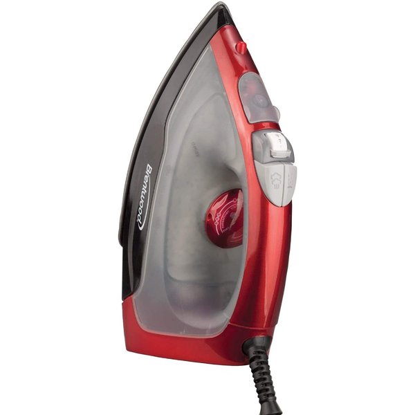 Brentwood Steam Iron Non-Stick, 1000-watt, Red