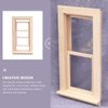 Toyvian 1: 12 Scale Wooden Window Dollouse Mini Window Frame Miniature Wooden Furniture for Doll House Decoration Dollouse Accessories