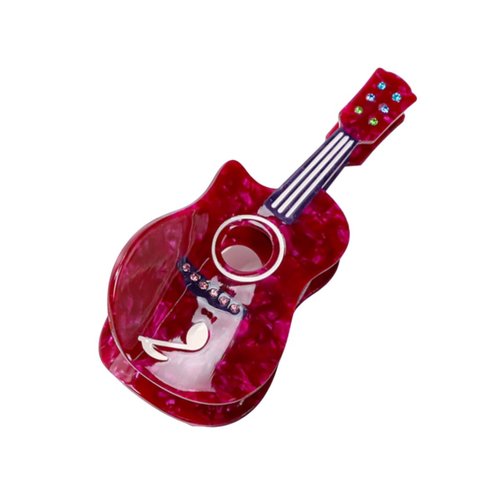 Novelty Guitar Hair Clip,Acetate Hair Clip,Big Claw Clip for Women,Funny Hair Claw Clip,Purple
