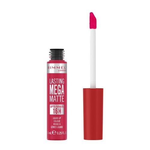 Rimmel London Lasting Mega Matte Liquid Lipstick, Long-Lasting, Hydrating, Vegan Formula - 910 - Fuchsia Flush, 0.25oz