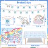 kawaii Birthday Party Decorations, kawaii Party Supplies Include Banner, Backdrop, latex Balloons, Hanging Swirls, Foil Balloon, Cake Cupcake Toppers, Tablecloth