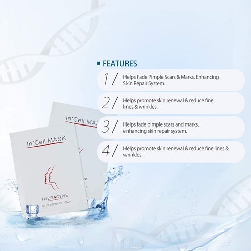INCELLICE Derma Roller Facial Mask After Microneedling Mask, Hyaluronic Acid Face Mask, 5pcs Collagen Repair Sheet Mask for Hydration, Soothing, Cooling, Reducing Redness and Burnin