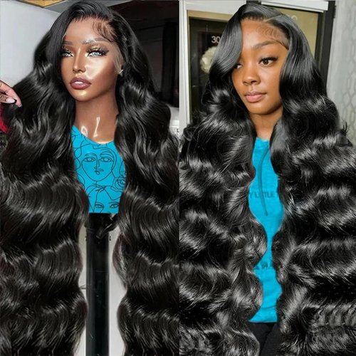 ELEFOCUS 13x4 Lace Front Wigs Human Hair 180 Density Body Wave 30Inch HD Lace Front Wigs Human Hair Pre Plucked Natural Color Glueless Wig 100% Virgin Human Hair Lace Front Wigs for Women