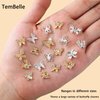 50 Pcs Nail Charms, TemBelle 3D Butterfly Nail Charms, Butterflies Shape Nail Charms for Acrylic Nails,for Nail Art Crafts Decorations Clothes Shoes