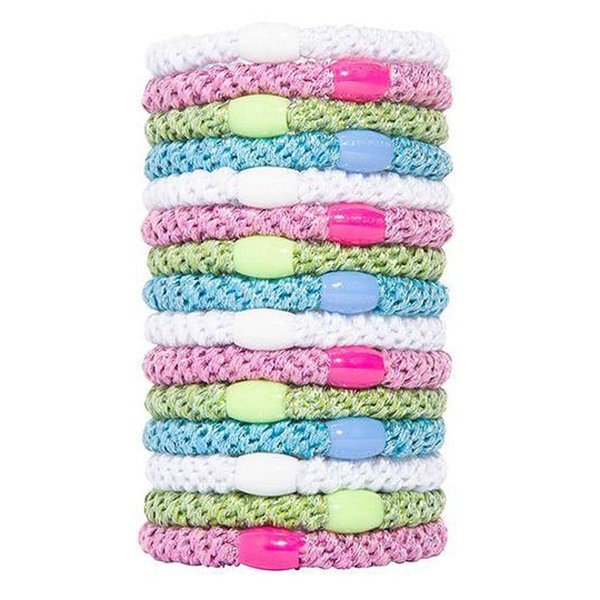 L. Erickson Grab & Go Pony Tube - Dazzle - 15 Pack Ponytail Holder Hair Ties