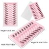 Half Lashes with Clear Band, Natural Look Cat Eye False Eyelashes 3D Wispy Accent Lashes Fake Eyelashes Soft Fluffy Half Eyelashes 10 Pairs