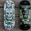 Noahwood Handmade Fingerboard Deck 97.5x35mm 5-Layer Color Maple Pro concave Creative Design Mini Skateboard (White fingersoul)