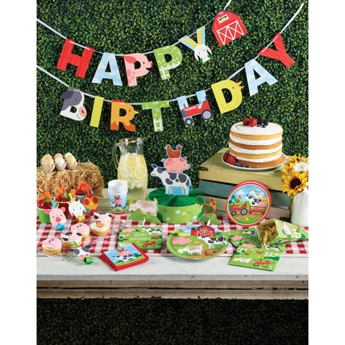 Farm Animals Birthday Party Napkins - 32 Count | 2 packs of 16CT Luncheon Napkins