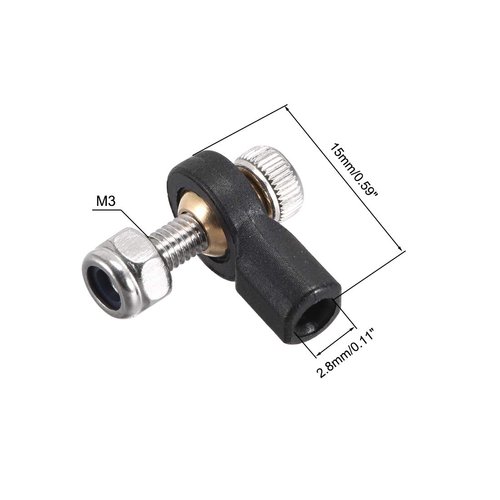 uxcell 10 PCS M3 3.0xL15mm Lever Steering Linkage Tie Rod End Ball Head End for RC Helicopter