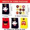 Einponny 24Pcs Mouse Party Bags with Stickers Paper Bags Party Supplies Favors Cookie Chocolate Candy Snack Bags For Birthday Party Decoration Supplies
