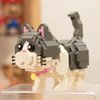 Pet Cute Gray Cat Building Sets, Micro Building Blocks Cats, Cute Animal Series Micro Mini Building Blocks Kit, Cat Mini Building Blocks for Boys & Girls (Cat - 673Pcs)