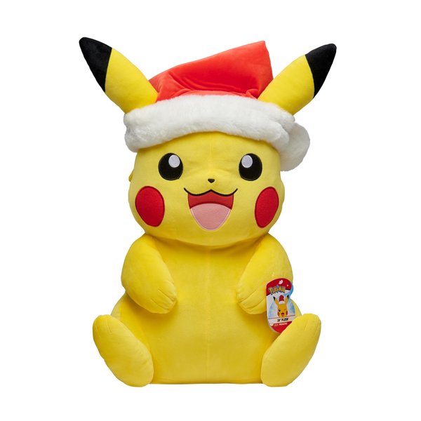 Pokémon Pikachu Holiday Plush - 24-Inch Super Soft Plush with Holiday Hat