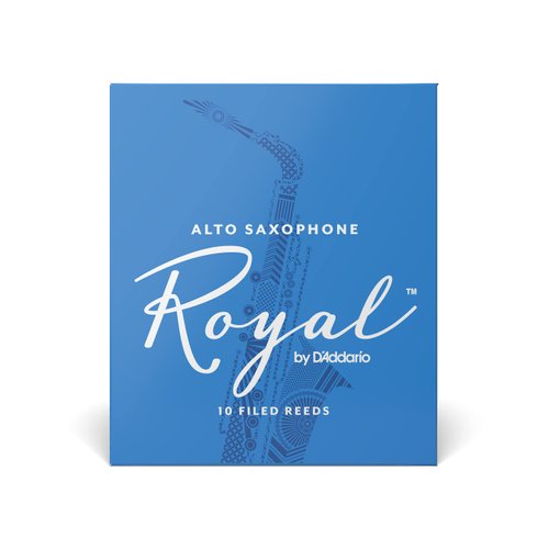 Rico Royal Saxophone Reeds - Alto Sax Reeds with Strong Spine - Alto Saxophone Reeds Great for Classical or Jazz - Strength 2.5, 10-pack