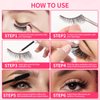Palimainy cat eye lashes， mink lashes fluffy， Flattering Wispy Volume, Lightweight and Comfortable for Effortless Application - Perfect Length for Dramatic Looks on Any Occasion(5pairs)