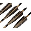 I-Sport 50pcs Turkey Feather Fletching 4'' / 5'' Right Wing Arrow Feathers Vanes for Wooden Bamboo Arrows (Original, 5)