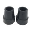PCP Replacement Cane Tips, 1 inch / 2.5 cm Diameter (Black, Two Tips), Black, 1-Inch Diameter