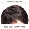 Style Icon 5" Cute Short Pixie Wigs with 100% Brazilian Hair (NATURAL DARK BROWN, Side Swept Bangs) - Pixie Cut Wigs for Women - Human Hair Wigs Wigs - Short Straight Wig