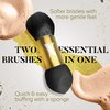 Dual-Ended Self Tanner Blending Brush and Natural Sponge for Streak-Free Tanning, Multi-Use Tanning Brush, Works like a Foundation Brush - X-Tan Sunless