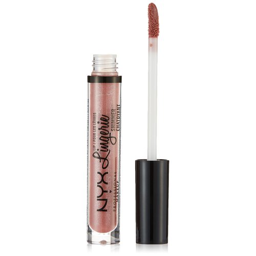NYX PROFESSIONAL MAKEUP Lip Lingerie Shimmer, Lip Gloss - Honeymoon, Mauve Pink