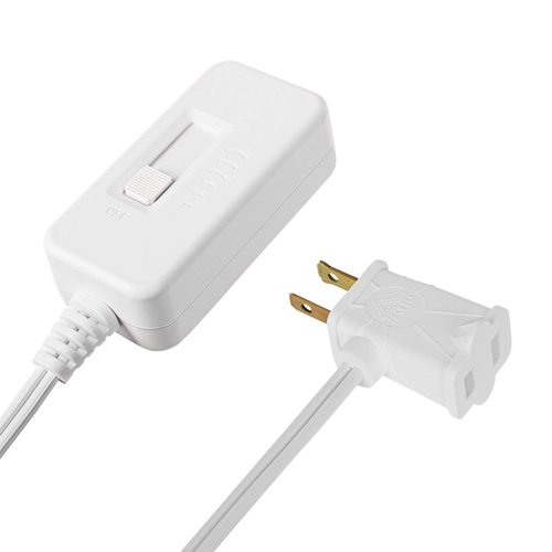 DEWENWILS Table Lamp Dimmer Switch for Dimmable LED/CFL Lights and Incandescent Bulbs, Full Range Slide Control, 6.6 ft Extension Cord, UL Listed, White