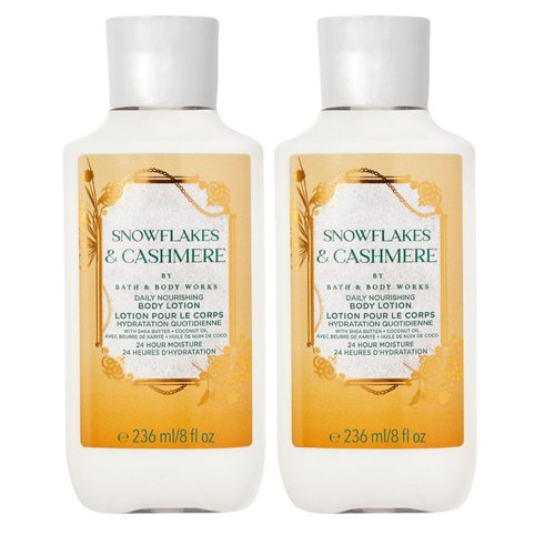 Bath and Body Works Snowflakes & Cashmere Shower Gel Gift Sets For Women 10 Oz 2 Pack (Snowflakes & Cashmere)