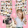 86 PCS Pug Temporary Tattoos Themed Birthday Party Decorations Supplies Favors Decor Cute Dog Puppy Stickers Gifts for Kids Girls Boys School Prizes Rewards