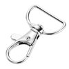 Swivel Clasp Swivel Snap Hooks Trigger Clips 1 Inch D Rings Metal Lobster Claw Clasps for Making Snap Tabs, Keychain Hardware, Purse Hardware, 40 Pcs