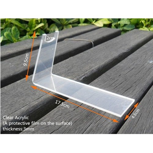 RUIXUAN Set of 5PCS Clear Acrylic Pistols Holder Plexiglass Toy Model Gun Display Stand Holder 6 8/9x3 3/4x1 3/4inch