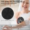 INNERNEED Food-grade Soft Silicone Body Scrubber Shower Brush Handheld Cleansing Skin Brush, Gentle Exfoliating and Lather Well (Black)