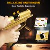 Tcxomino Soft Bullet Gold Toy Gun - Foam Blaster with Shell Ejecting, Toy Pistol Gift Box for Christmas Halloween Birthday Present for Boys Girls Adults Age 8+