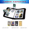 400 Pockets Hockey Cards Binder,Trading Cards Holder Card Collectors Album,Trading Card Binder 4 Pocket with 50 Removable Sleeves for Hockey Card and Sports Card
