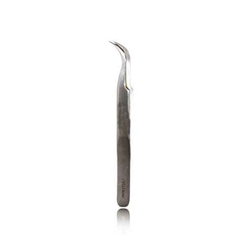 Alluring Silver Tweezers for Eyelash Extension for Volume Lashes Curved