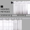 KOUFALL Bathroom Window Curtains for Shower Set of 2 Panels Black and White Sheer Ombre Short Curtains for Kitchen Bedroom Small Windows, 42 x 45 Inch Length