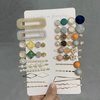 Mehayi 20 PCS Macaron Pearls and Acrylic Resin Hair Clips, Handmade Cute Hair Barrettes Bobby Pins, Glitter Crystal Geometric Hairpin, Elegant Gold Hair Accessories, Gifts for Women Girls…