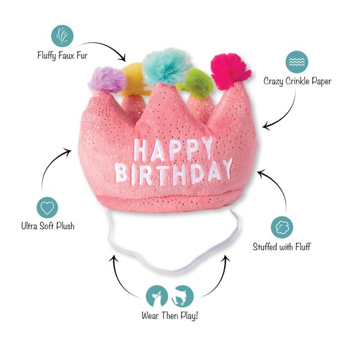 Fringe Studio Plush Dog Toy, If The Crown Fits, Pet Shop Collection (314209)