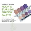 Honeybee Gardens Quad Eye Shadow Compact in Moon & Stars, Pale Pink, Deep Purple Shades, Refillable & Customizable, Vegan, 4 Pack 26mm Pans