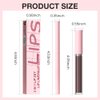 evpct Retractable 1Pcs Lip Liner Pencils and 1 Pcs Lip Gloss Makeup Set for Shaping & Sculpting Lips, Plum Long-Lasting Waterproof Longwear Matte Rich Lip Colors Liner Crayon Liquid Lipstick 11#