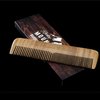 Hair Comb - Wood with Anti-Static & No Snag with Fine and Medium Tooth for Head Hair, Beard, Mustache with Premium Carrying Pouch in Design in Gift Box