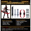 altuco Assembled T13 Action Figure with Multiple Accessories,Black-Red 3D Printed Multi-Jointed Titan 13 Figure,Dummy 13 Desktop Decorative Toy