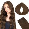 SEGO Injection Tape in Hair Extensions Human Hair Tape in Hair Extensions Invisible Tape in Hair Extensions 12 Inch #04Y Chocolate Brown 10PCS 5pcs Invisible and 5pcs Normal