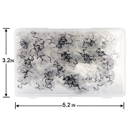 Lesnow Bedskirt Pins,Spiral Push Pins,Clear Heads Twist Pins,100pcs(0.75inch) Upholstery Tacks, Headliner Pins for Slipcovers and Bedskirts (100PCS)