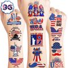 100 PCS Independence Day American Temporary Tattoos Themed Birthday Party Decorations Favors Supplies Decor Cute 4th of July Fourth of July Tattoo Stickers Gifts For Boys Girls Class Prizes Carnival