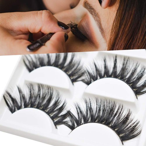 FACE MIRACLE NEW YORK 3D Mink False Eyelashes Full Strip Natural Wispy Fluffy Fake Lashes For Women Thick Cross Long Volume Eyelash Extensions 5 Pairs USA(8029)